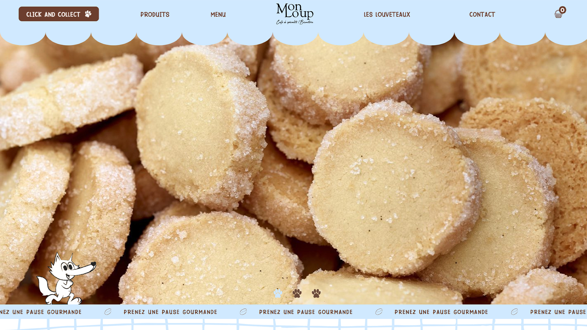 Capture du site Mon Loup Coffee